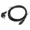 Cable de alimentación Lanberg CA-C5CA-11CC-003-BK 3m conector hembra C5 CEE7/7