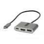Adaptador multipuerto USB-C StarTech.com, USB-C a HDMI vídeo 4K, 100W PD Pass-Through, hub USB 3.0 5 Gbit/s (1x Type-C/1x A), mini dock USB-C, dock de viaje USB-C, estación de acoplamiento portátil para portátil