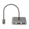 Adaptador multipuerto USB-C StarTech.com, USB-C a HDMI vídeo 4K, 100W PD Pass-Through, hub USB 3.0 5 Gbit/s (1x Type-C/1x A), mini dock USB-C, dock de viaje USB-C, estación de acoplamiento portátil para portátil