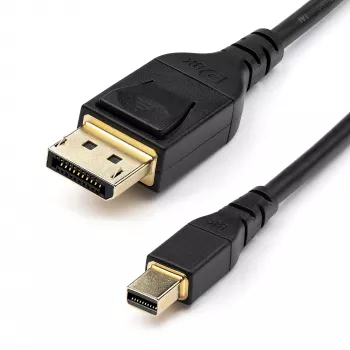 Cable Mini DisplayPort a DisplayPort 1.4 certificado VESA de 2 m StarTech.com - 8K 60Hz HBR3 HDR - Cable Super UHD mDP a DP 1.4 - fino (34 AWG) Ultra HD 4K 120Hz - Cable para monitor/vídeo