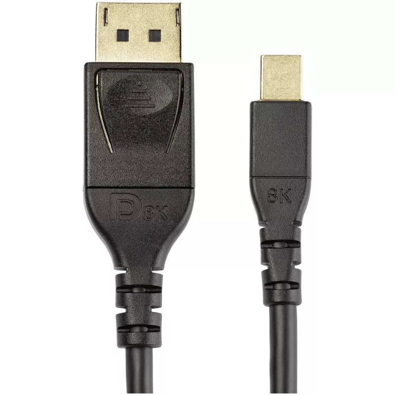 Cable Mini DisplayPort a DisplayPort 1.4 certificado VESA de 2 m StarTech.com - 8K 60Hz HBR3 HDR - Cable Super UHD mDP a DP 1.4 - fino (34 AWG) Ultra HD 4K 120Hz - Cable para monitor/vídeo