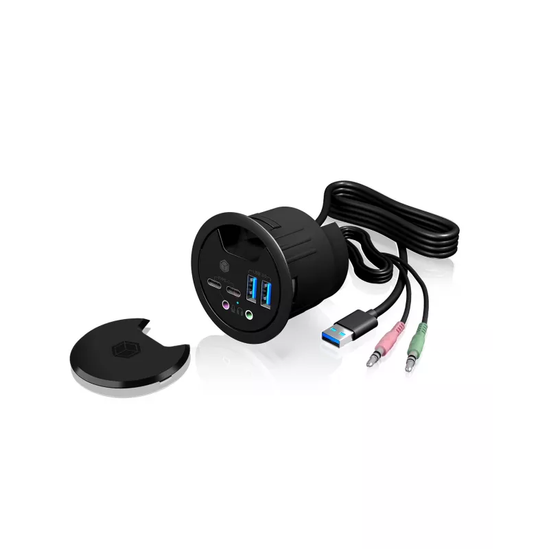 ICY BOX IB-HUB1403B regleta antracita