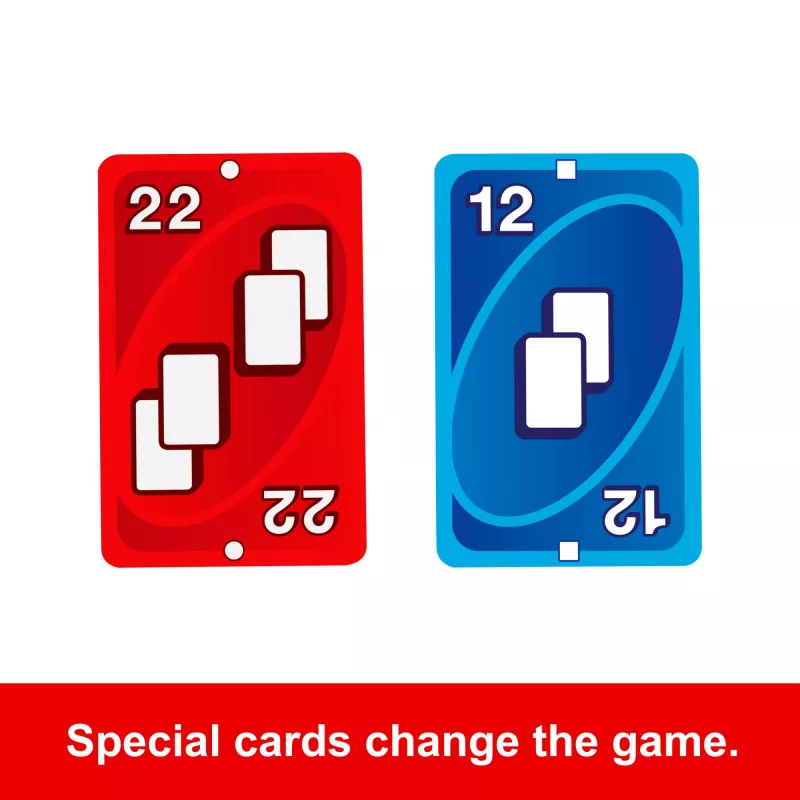 Juego de cartas MATTEL UNO Zero — Juego de descarte, edad 7+, incl. baraja y bloc de puntuación
