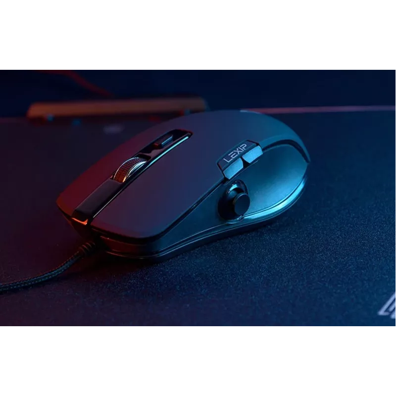 Ratón gaming Lexip NP93 Neptunium Alpha — con cable, óptico, ergonómico, botones programables