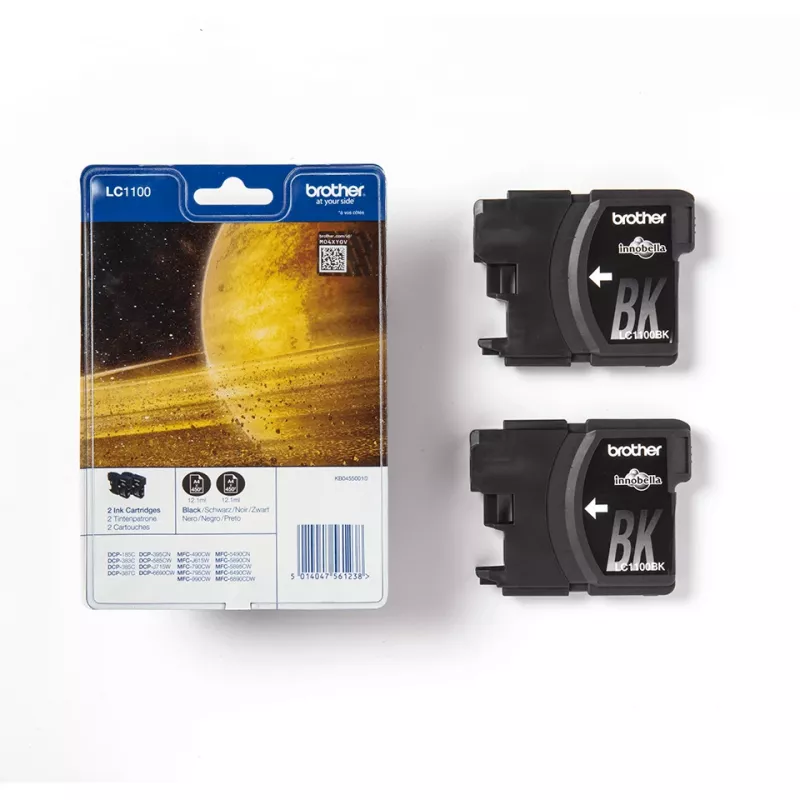 Brother LC1100BKBP2 Cartucho de tinta 2 uds. Original Negro