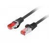 Cable de red Lanberg PCF6-10CU-0100-BK 1m Cat6 F/UTP Negro