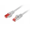 Lanberg PCF6-10CU-0100-S cable de conexión Cat6 FTP LSZH CU, prueba Fluke superada, 1 m, gris