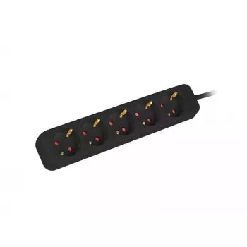 Regleta de alimentación Lanberg PS0-05F-0150-BK 1,5 m 5 tomas AC interior negro
