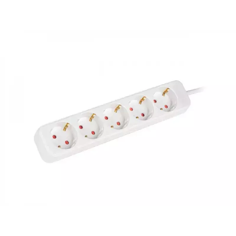 Alargador de alimentación Lanberg PS0-05F-0300-W 3 m 5 tomas AC interior blanco