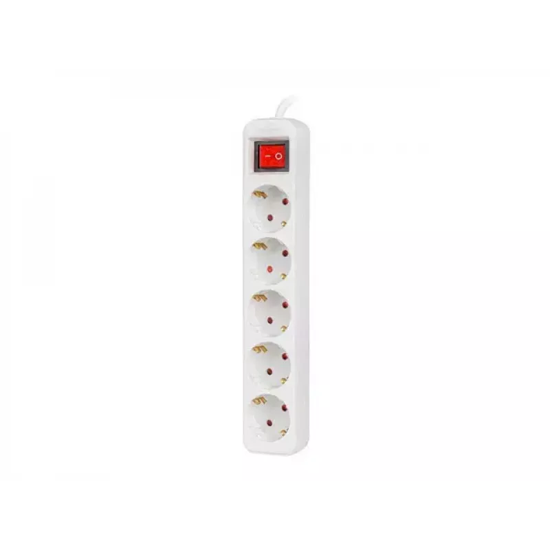 Alargador de alimentación Lanberg PS1-05F-0300-W 3 m 5 tomas de contacto de protección interior blanco