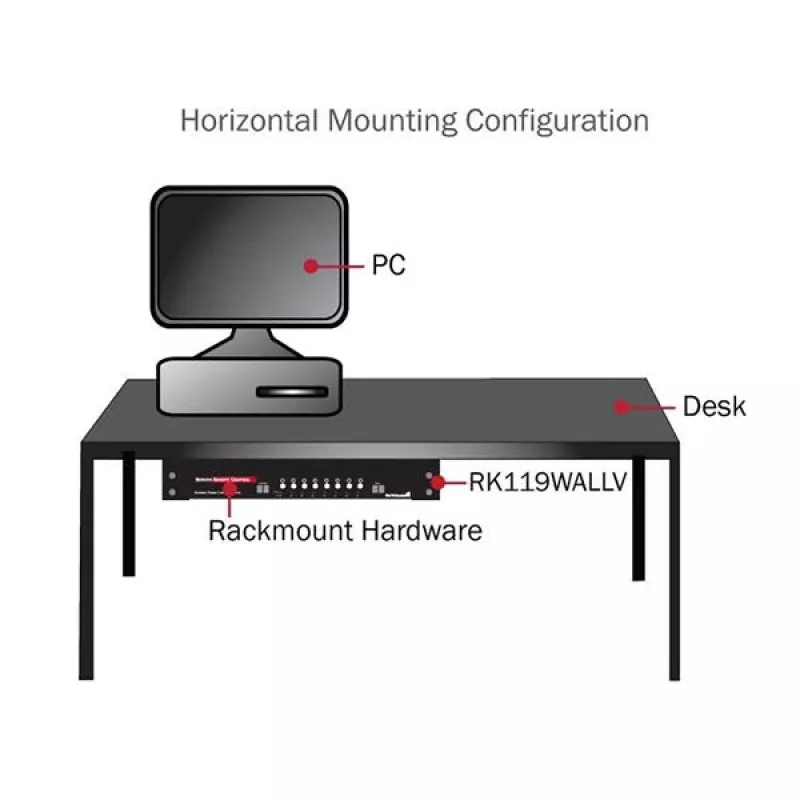 Soporte de pared vertical StarTech.com 4U 19