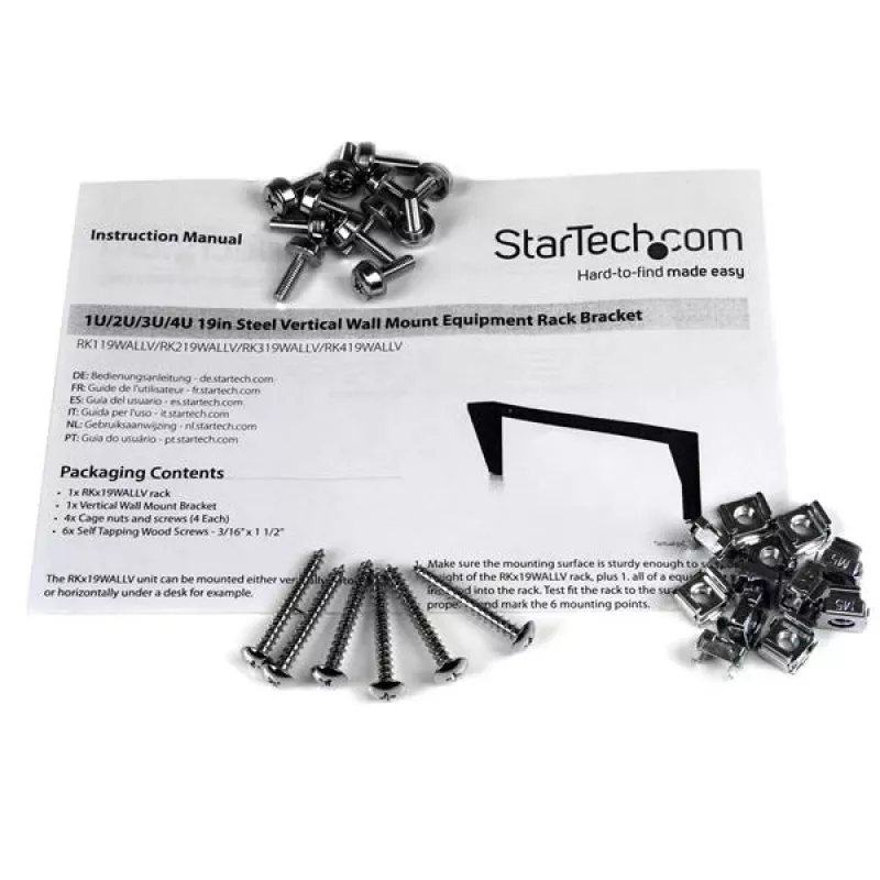 Soporte de pared vertical StarTech.com 4U 19