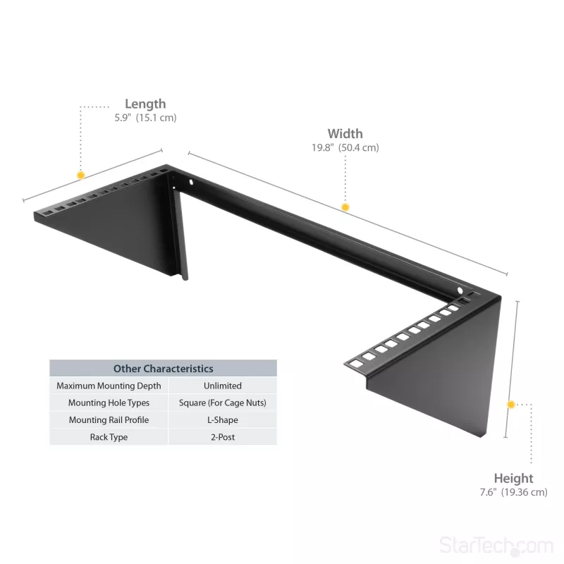 Soporte de pared vertical StarTech.com 4U 19