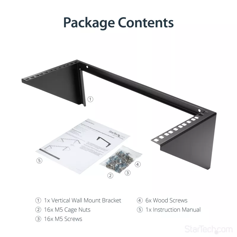 Soporte de pared vertical StarTech.com 4U 19