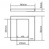 Placa de pared con tapa de interruptor Vision TC3 SURR1G blanco