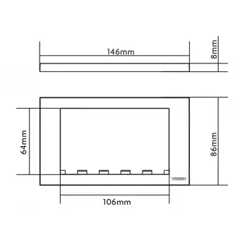 Tapa de interruptor de pared Vision TC3 SURR2G blanco