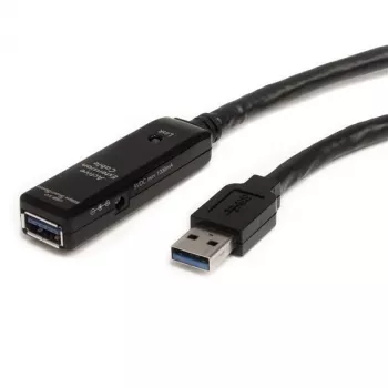 Cable alargador USB 3.0 activo StarTech.com de 10m - M/H, 10 m, USB A, USB A, USB 3.2 Gen 1 (3.1 Gen 1), 5 Gbit/s, negro