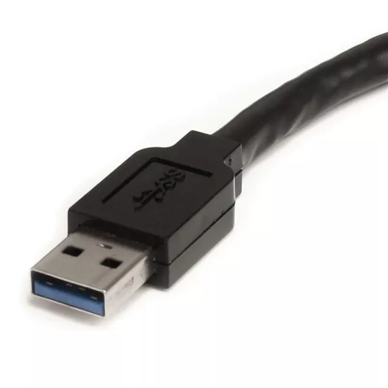 Cable alargador USB 3.0 activo StarTech.com de 10m - M/H, 10 m, USB A, USB A, USB 3.2 Gen 1 (3.1 Gen 1), 5 Gbit/s, negro