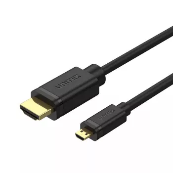 Cable HDMI UNITEK Y-C182 2m HDMI Type-D Micro HDMI Type-A Estándar Negro