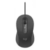 Teclado con cable de tamaño completo con ratón Logitech 920-013349 — USB, QWERTY US International, Graphite, cable de 1,8 m
