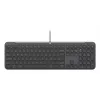 Teclado con cable de tamaño completo con ratón Logitech 920-013349 — USB, QWERTY US International, Graphite, cable de 1,8 m