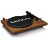 Tocadiscos Lenco LS-480WD con amplificador integrado, Bluetooth, transmisión por correa, 33/45 rpm, 2×30W RMS, cajas de madera
