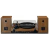 Tocadiscos Lenco LS-480WD con amplificador integrado, Bluetooth, transmisión por correa, 33/45 rpm, 2×30W RMS, cajas de madera