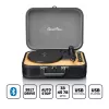 Maletín tocadiscos Lenco TT116BK con altavoces integrados – reproductor de vinilo portátil, negro