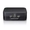Maletín tocadiscos Lenco TT116BK con altavoces integrados – reproductor de vinilo portátil, negro