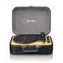 Maletín tocadiscos Lenco TT116BK con altavoces integrados – reproductor de vinilo portátil, negro