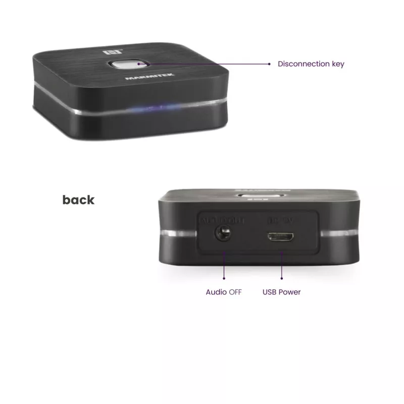 Marmitek BoomBoom 80 receptor de audio Bluetooth con NFC