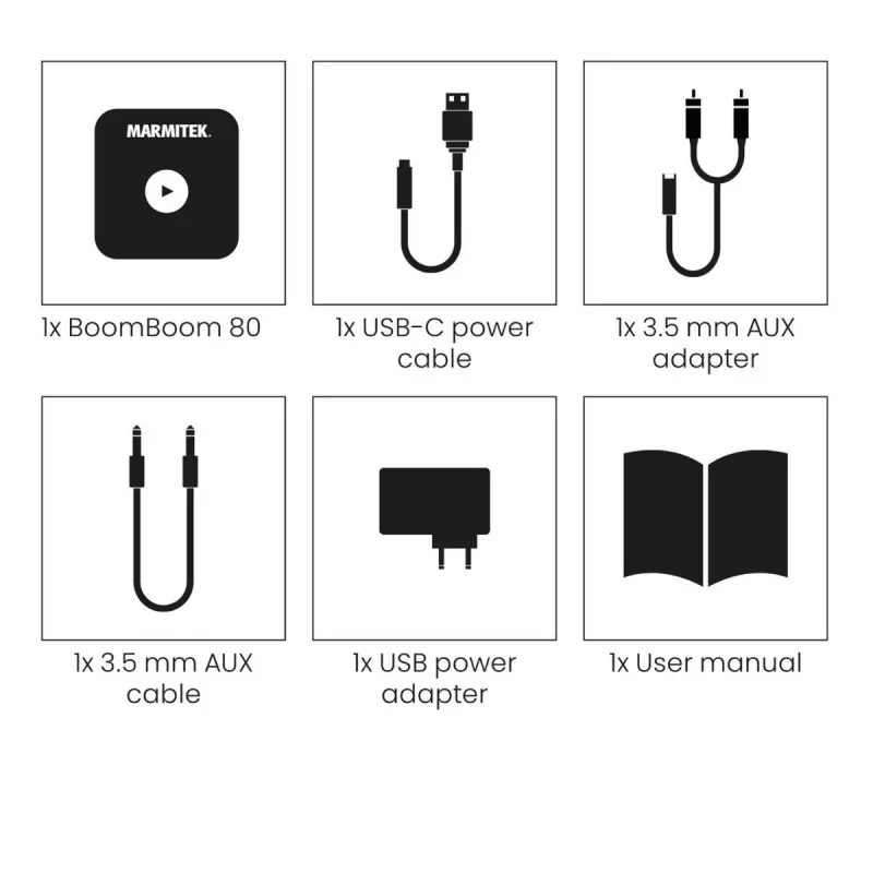 Marmitek BoomBoom 80 receptor de audio Bluetooth con NFC