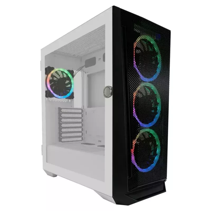 Caja para PC LC-Power Holo-1_X Midi Tower Blanca