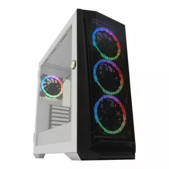 Caja para PC LC-Power Holo-1_X Midi Tower Blanca