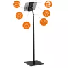 Soporte para tablet Durable 894501 Negro Metal Plástico Giro 360°