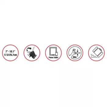 Soporte pasivo Reflecta 23234 para e-reader móvil tablet UMPC negro