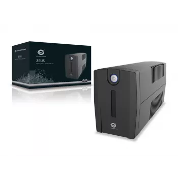 Conceptronic ZEUS 650VA 360W SAI, toma Schuko, Line-Interactive, 0,65 kVA, 360 W, 220 V, 240 V, 220 V