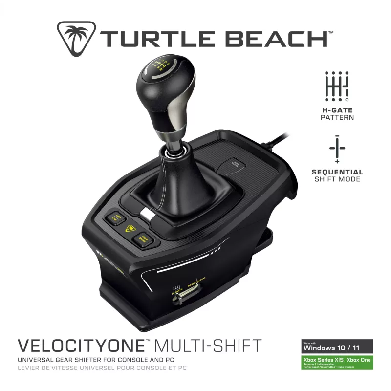 Turtle Beach VelocityOne Multi-Shift palanca de cambios y freno de mano para sim racing para Xbox/PC (TBS-0001-05)