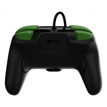 Gamepad PDP REMATCH Mando con cable 1-Up Glow in the Dark para Nintendo Switch, USB, cable de 3 m, D-pad, botón Home, Negro/Verde
