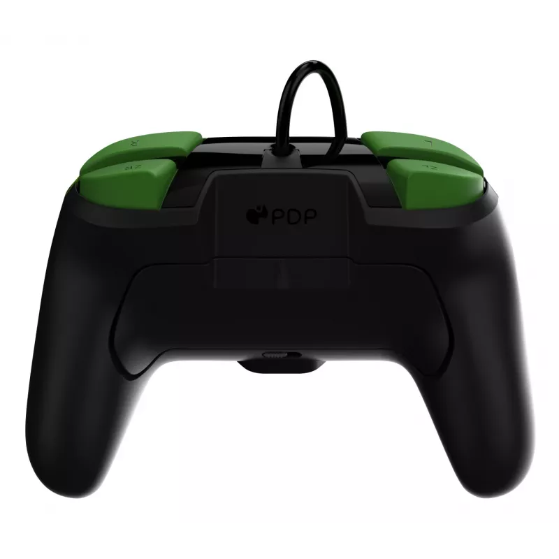 Gamepad PDP REMATCH Mando con cable 1-Up Glow in the Dark para Nintendo Switch, USB, cable de 3 m, D-pad, botón Home, Negro/Verde