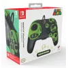 Gamepad PDP REMATCH Mando con cable 1-Up Glow in the Dark para Nintendo Switch, USB, cable de 3 m, D-pad, botón Home, Negro/Verde