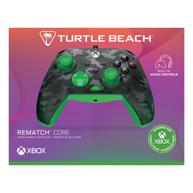 Gamepad Turtle Beach Rematch Core Negro Verde Gris USB con cable