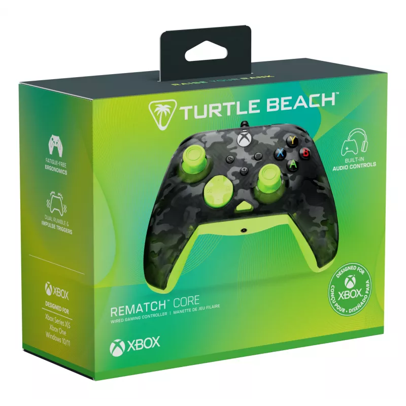 Gamepad Turtle Beach Rematch Core Negro Gris Amarillo USB con cable