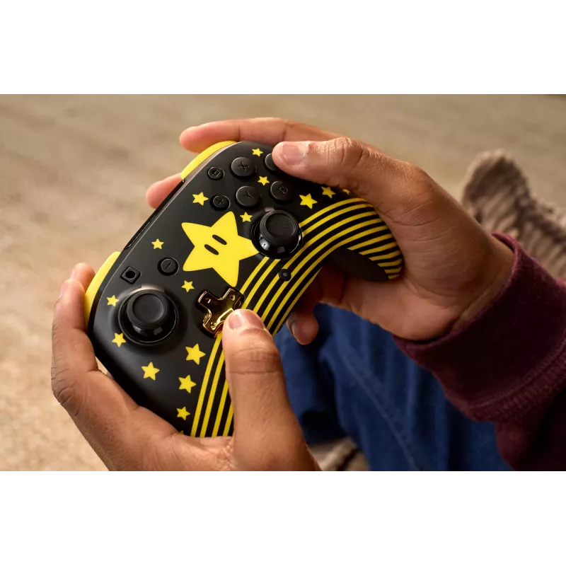 Mando inalámbrico Turtle Beach Rematch TBC-8101-75 para Nintendo Switch, Super Mario Star, negro/amarillo