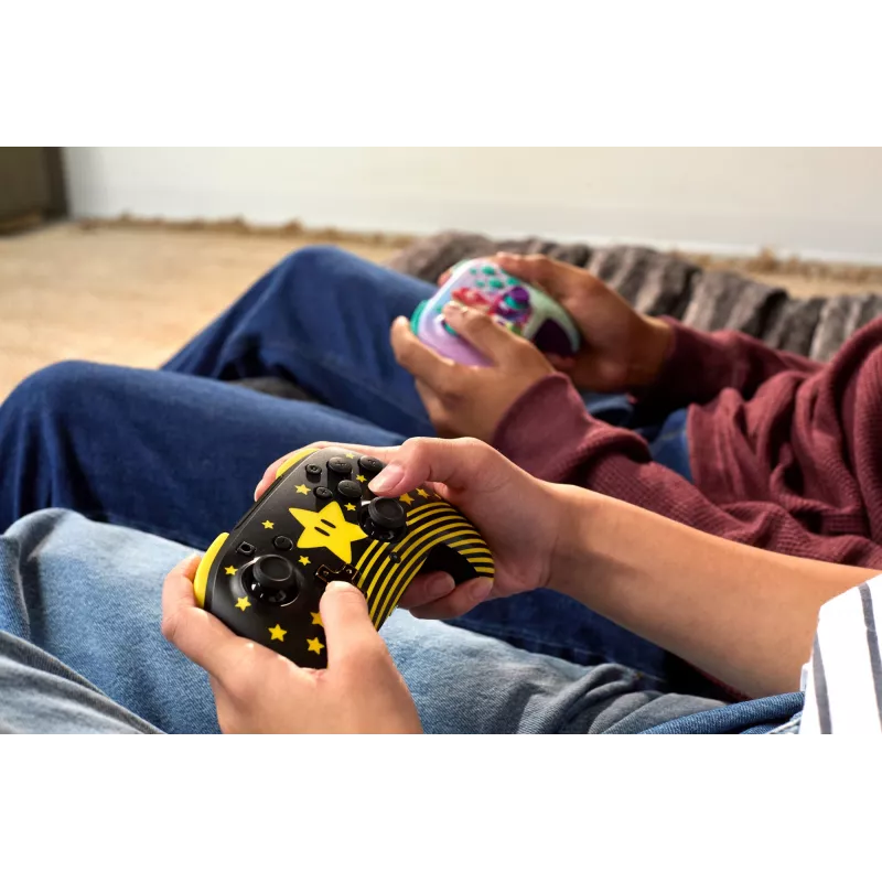 Mando inalámbrico Turtle Beach Rematch TBC-8101-75 para Nintendo Switch, Super Mario Star, negro/amarillo
