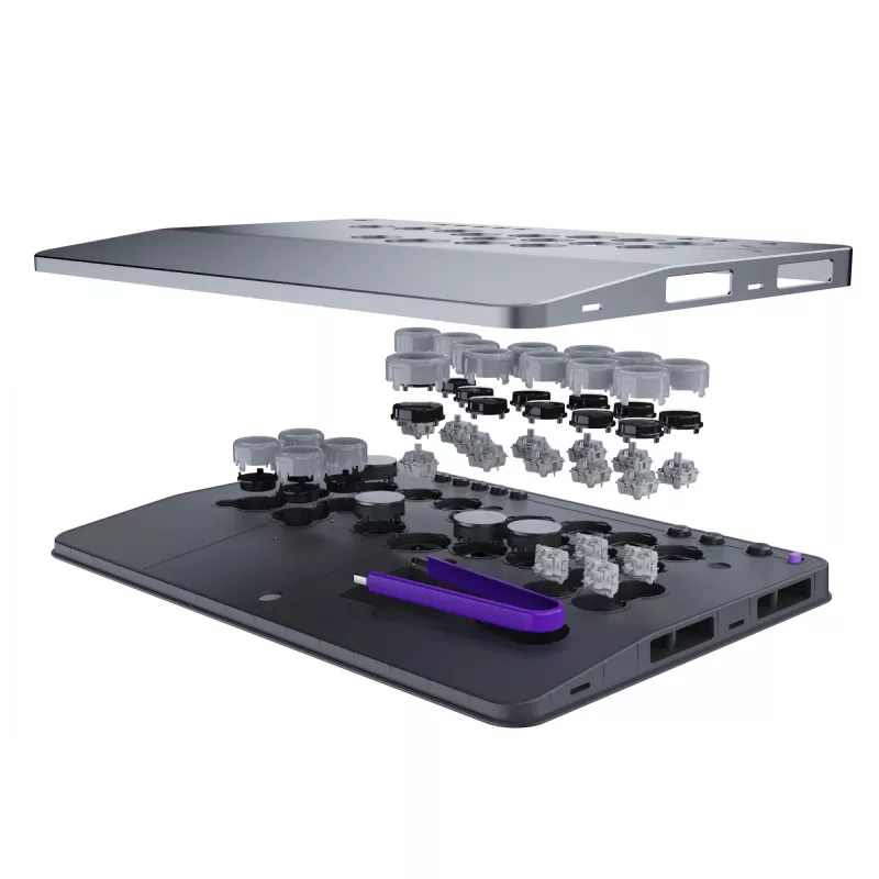 PDP Victrix Pro KO Leverless Fight Stick Gris USB Fightstick PC, Xbox Series S, Xbox Series X
