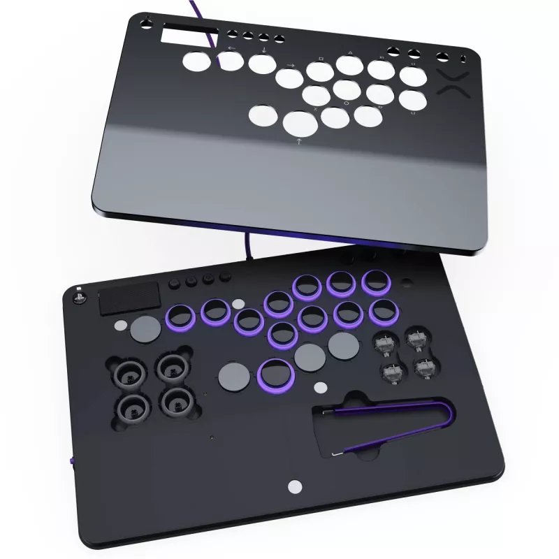 PDP Victrix Pro KO Leverless Fight Stick Gris USB Fightstick PC, PlayStation 4, PlayStation 5