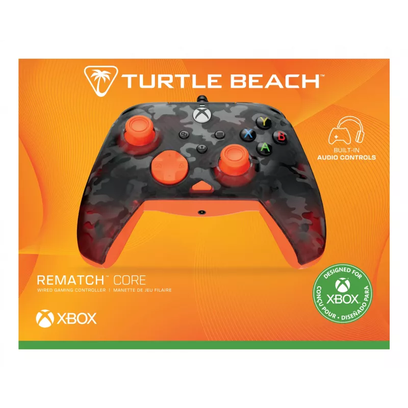 Gamepad Turtle Beach Rematch Core Negro Gris Naranja USB con cable