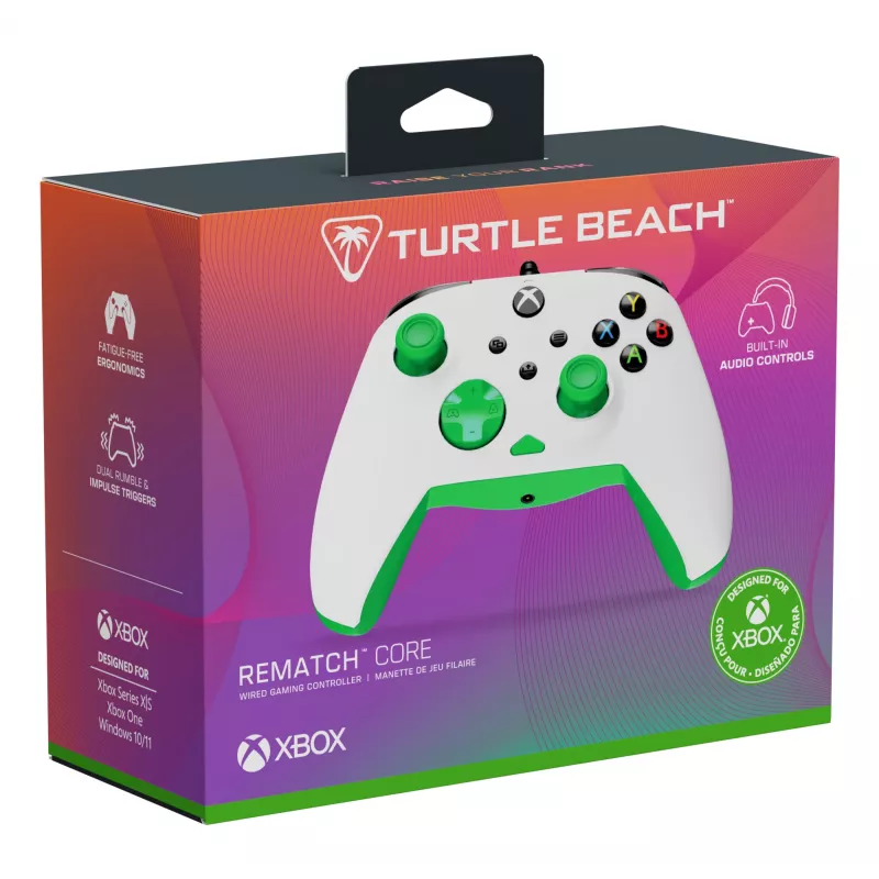 Gamepad Turtle Beach Rematch Core Verde Blanco USB PC Xbox Series