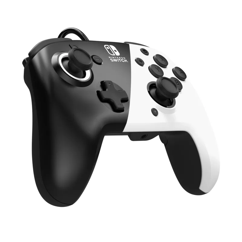 Gamepad PDP Faceoff Deluxe+ Audio Mando con cable Negro y Blanco